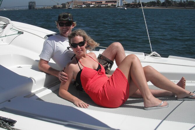 2.5-Hour Small-Group Catamaran Sunset Sail with Drinks - Drinks, blankets, and comfort onboard