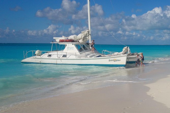 2 Hour Private Sunset Catamaran Sailing Charter from Grace Bay, Providenciales - Setting Sail From Grace Bay Beach