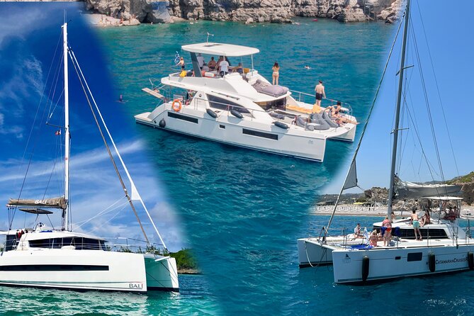 3-Hours Sunset Catamaran Cruise with Dinner all Inclusive - A 45 to 60 minute swim at Kallithea Bay