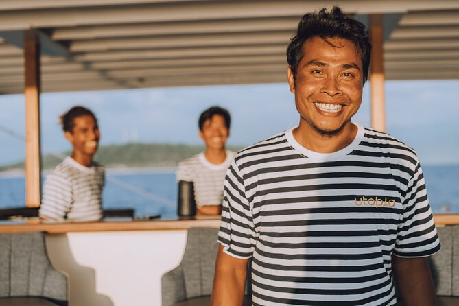 4-in-1 • Gili Islands Half-day Snorkel & Lunch Catamaran Tour - The floating beach-club portion
