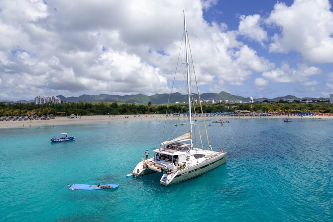 5 Hour Luxury Catamaran Day Sail in Sint Maarten on The Phoenix - Mullet Bay and the longest swim stop