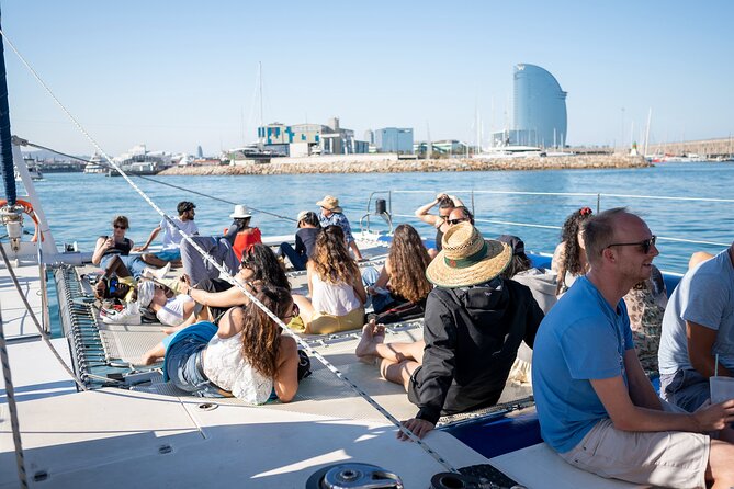 Afterwork on Catamaran with Live Music from Port Olimpic - Port Vell, Maremagnum, and the first coastal views