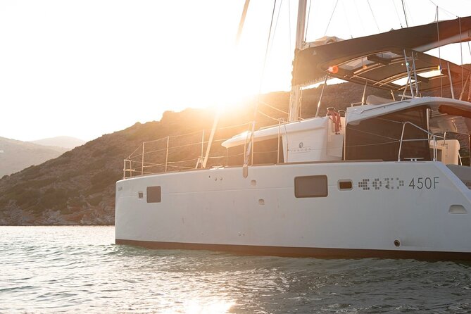 Ag.Nikolaos: Catamaran Trip with Sushi, Drinks, & Water Toys - Seeing Barbarossa Cave from the sea