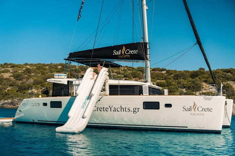 Agios Nikolaos: Sailing Trip Catamaran Lunch and Water Toys - Spinalonga adds a worthwhile change of pace