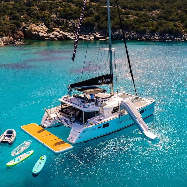 Agios Nikolaos: Sailing Trip Catamaran Lunch and Water Toys - Elounda gives the sailing portion room to breathe