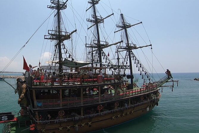Alanya Catamaran Boat Tour with Lunch, Soft Drinks & Transfer - Sailing Past Alanya Castle
