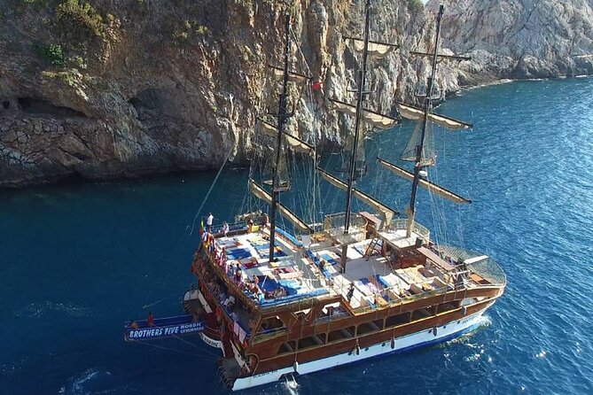 Alanya Catamaran Boat with Swimming and Snorkelling Activity - Upper-deck sunbathing, music, and the onboard mood