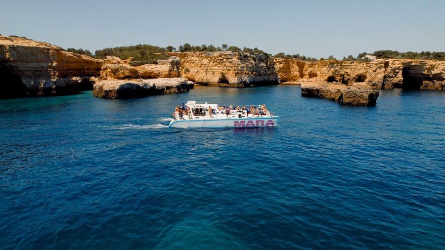 Albufeira: Caves and Coastline Catamaran Cruise to Benagil - Chapel of Nossa Senhora da Rocha and Albandeira