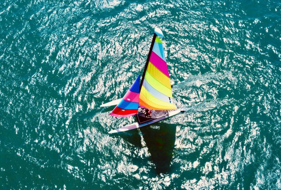 Alcudia: 1-Hour Catamaran Experience with Monitor for 2 - Sailing across Alcudia Bay