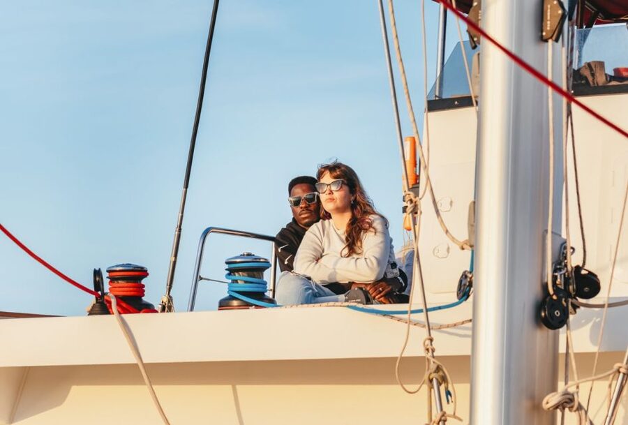 Alcudia: Sunset Catamaran Tour with Dinner and Snorkeling - A simple BBQ dinner served at sea