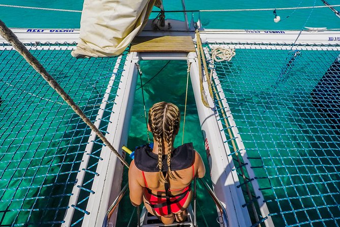 Aruba Morning Snorkel Sail aboard Palm Pleasure Catamaran - A large group changes the feel of the experience