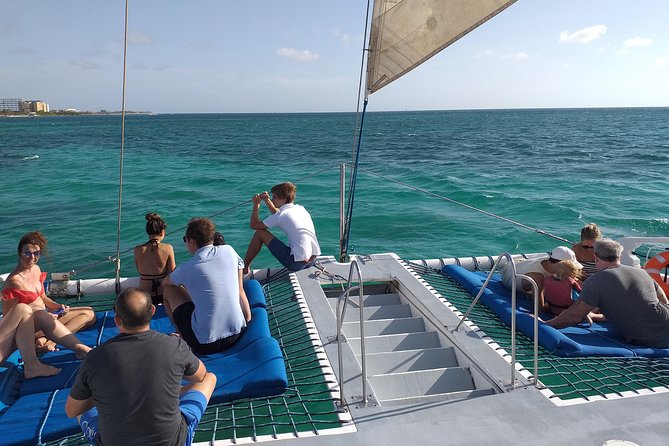 Aruba Sunset Sail Cruise Aboard The Dolphin Catamaran - Boarding the 45-foot Dolphin Catamaran
