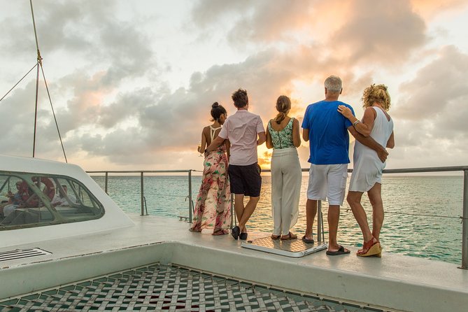 Aruba Sunset Sail Dinner Cruise with Open Bar by Catamaran - Dinner arrives with Caribbean flavor