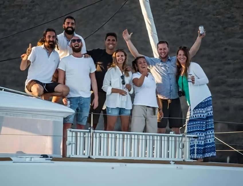 Athens: Private Catamaran Cruise w/ BBQ, Open Bar & Transfer - Hydroussa Island for swimming and snorkeling