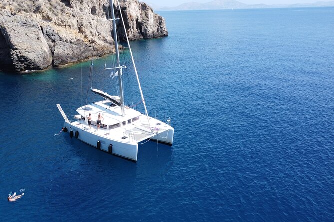 Athens Private Half day Catamaran cruise with meal & drinks - The first swim at sheltered Vouliagmeni