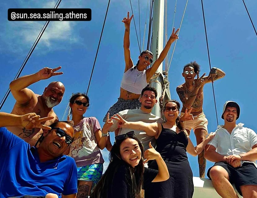Athens: Riviera Catamaran Tour with Fresh Meal and Drinks - The first stop near Vouliagmeni