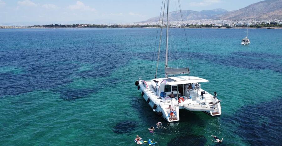 Athens Riviera Private Catamaran Cruise with Meal and Drinks - A freshly cooked meal changes the pace
