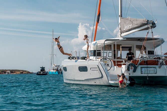 Athens Semi private Morning Catamaran cruise with meal & drinks - Second swim stop at Vouliagmeni Beach