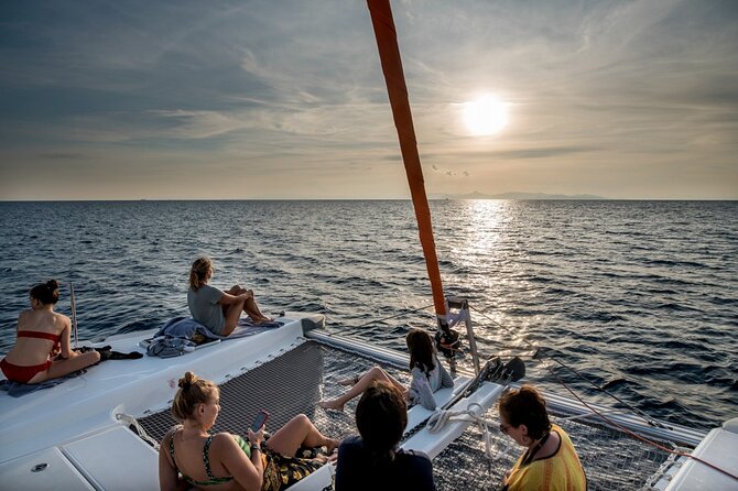 Athens Semi Private Sunset Catamaran Cruise with meal & drinks - Kavouri, Hydrousa, and calmer water