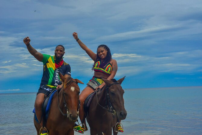 ATV,Zipline, Horseback Ride, Catamaran, Bamboo Rafting In Jamaica - A horseback ride that ends in the sea