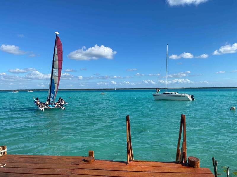 Bacalar: Sail Away with a Hobie Cat Catamaran - Pirate Canal and the first swim