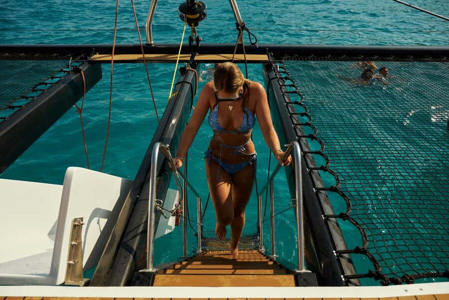 Balos & Gramvousa Catamaran Trip: Meals, Drinks & Transfer - Entertainment, family details, and onboard facilities