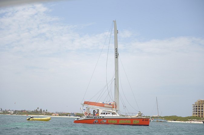 Banana Adventure Catamaran Shipwreck Snorkel and Turtle Swim - Rope swing, platform, and time in the water