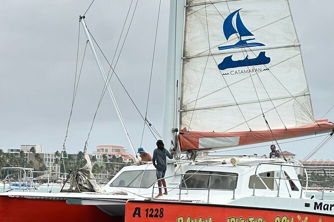 Banana Adventure Catamaran Tropical Sunset Sail - Along Aruba’s hotel coast toward Oranjestad