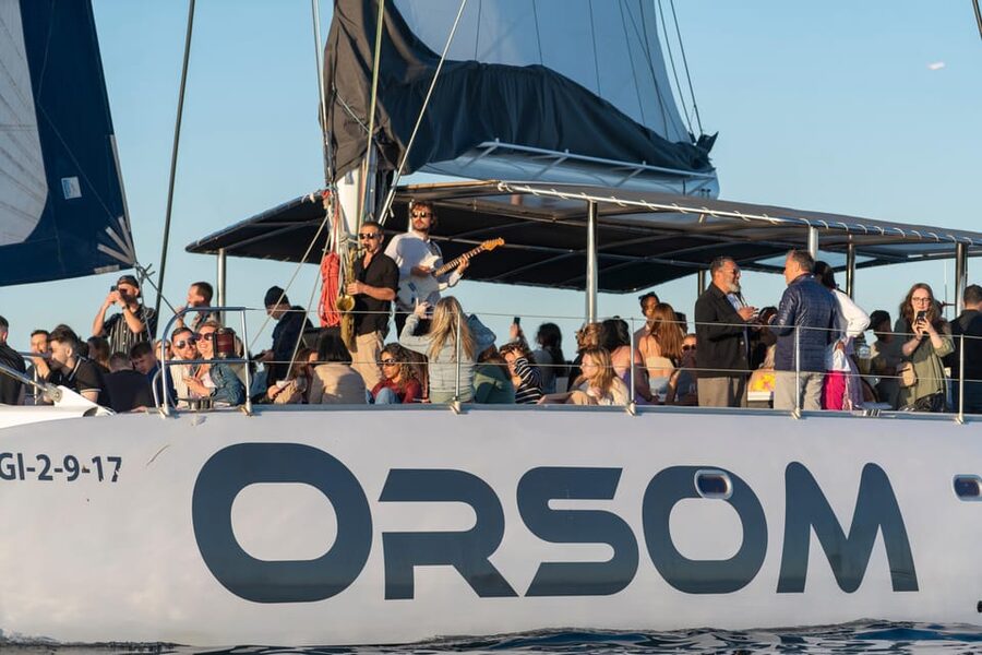 Barcelona: Catamaran Cruise with optional Live Jazz Music - Live jazz, saxophone, and a calm deck atmosphere