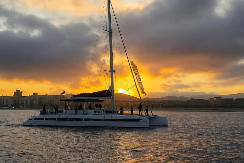 Barcelona: Luxury Catamaran Sunset Cruise - The drink, snacks, and onboard bar
