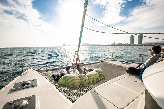 Barcelona Private Catamaran, Snacks and Cava, Sunset Option - Starting at Marina Vela and Port Vell