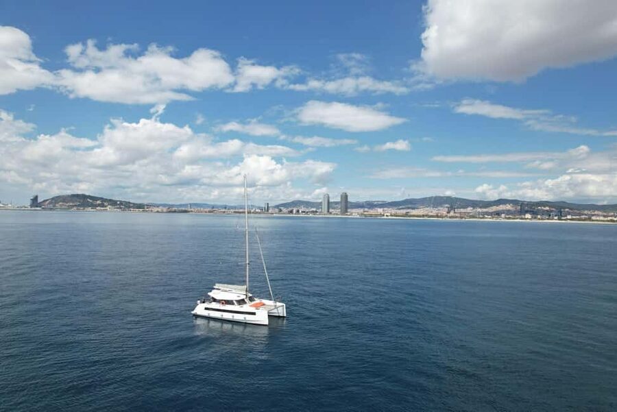 Barcelona: Shared cruise on a catamaran Drink+Local Tapa - Leaving Port Olimpic and finding your boat