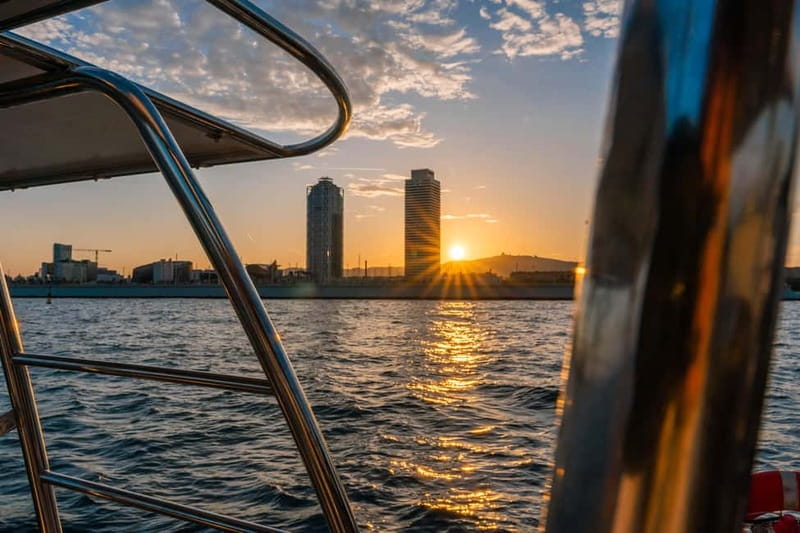 Barcelona: Sunset Catamaran Cruise with Wine and Tapa - The first 45 minutes: harbor views and settling into the boat