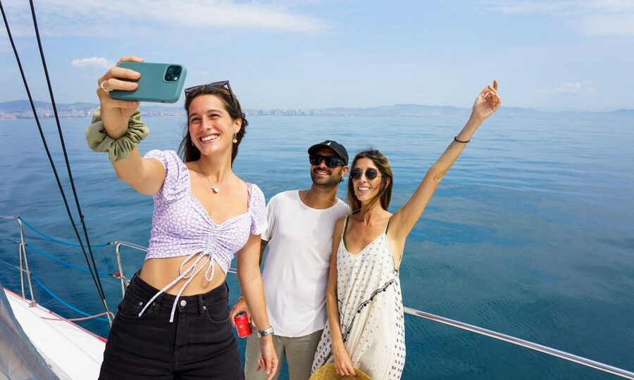 Barcelona: Sunset or Day Catamaran Cruise with Tapa & Drink - The included drink and local tapa