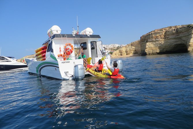 Benagil Kayak Tour On Board a Fantastic Catamaran - Leaving Portimão Marina for the Benagil coast