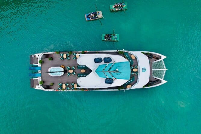 Best Selling Catamaran Cruise Premium Day Trip Explore Halong Bay - Boarding a new premium catamaran before lunch