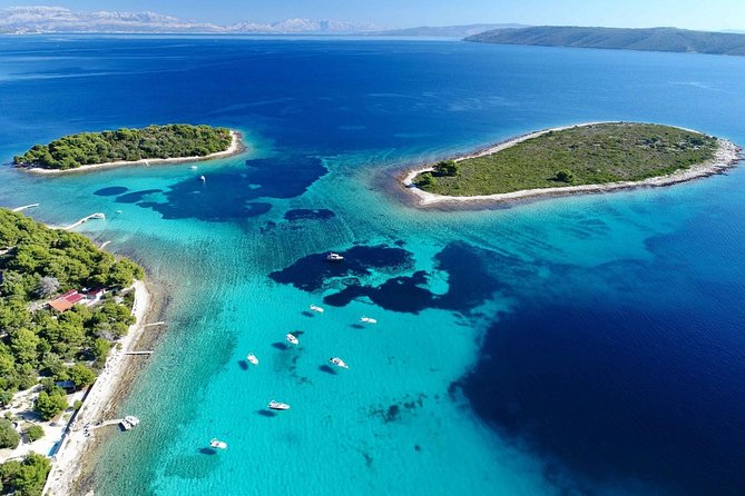 Blue Lagoon, Trogir & Čiovo catamaran tour with Food and Drinks - Blue Lagoon at Krknjasi Bay