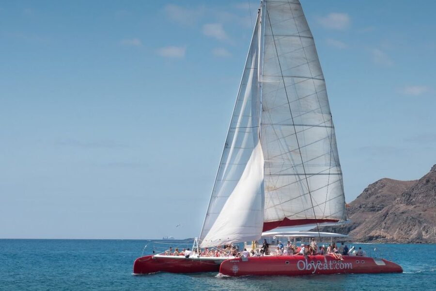 Caleta de Fuste: Catamaran Sailing Experience - Pozo Negro Bay and the swimming stop