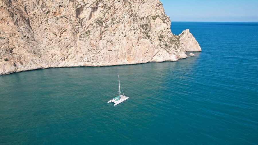 Calpe: Catamaran Tour with Optional Swim Stop - Sailing toward Peñón de Ifach