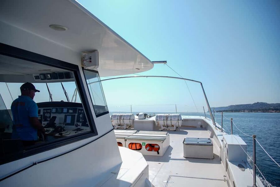 Calpe: Motor catamaran with a swim stop and optional lunch - Optional lunch with paella and a drink