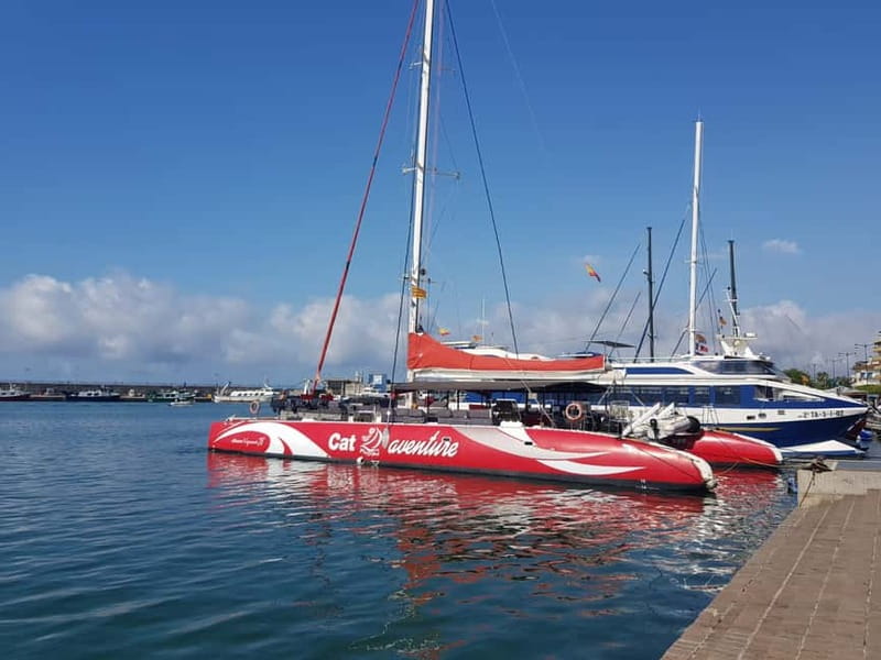 Cambrils/Salou: Coastline Catamaran 2h with drinks, pickup - The first 40 minutes: coastal views from the catamaran