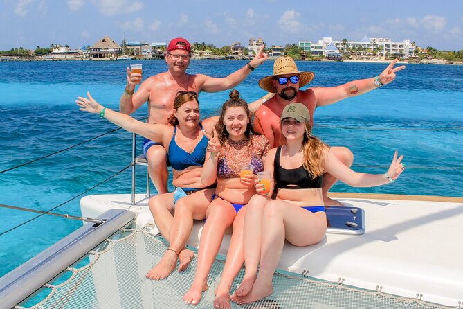Cancun Catamaran: Isla Mujeres, Snorkeling, Drinks & Buffet Lunch - The beach club buffet and open bar