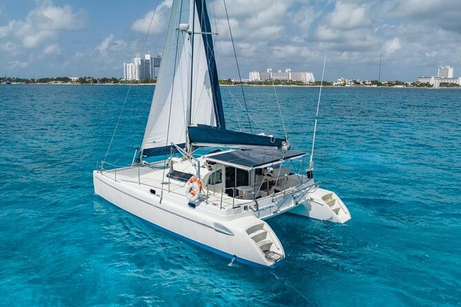 Cancun: Private Catamaran with Open Bar & Snorkeling Option - Setting sail from Marina Adventure Bay