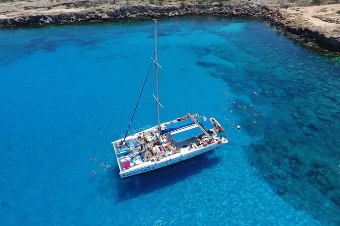 Catamaran Adults Exclusive Cruise from Protaras - The Blue Lagoon, Konnos Bay, and Cape Greko stop