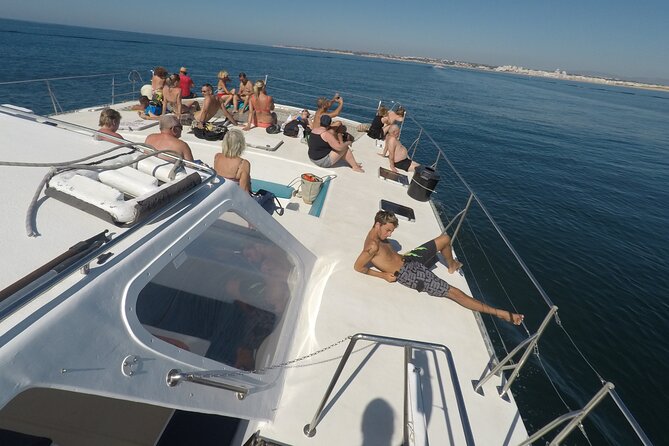 Catamaran BBQ on the Beach: Cruise to Benagil Caves - The Algarve coast and Benagil caves from the deck