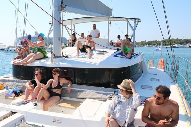 Catamaran Cruises Rhodes - 6 Hours Day Cruise ALL INCLUSIVE - Snorkeling, ladders, and the practical side of swimming