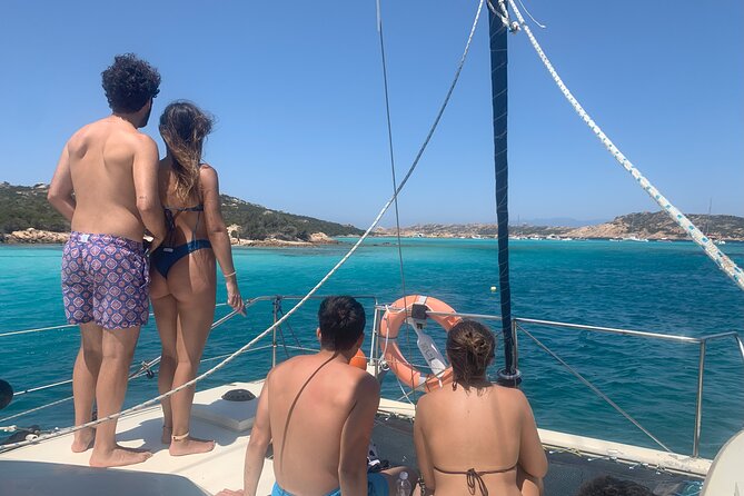 Catamaran Day Trip to La Maddalena Islands with Sardinian Lunch - Lunch with Sardinian food and local drinks