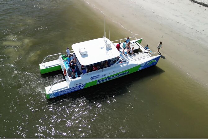 Catamaran Dolphin Cruise in Myrtle Beach with Barrier Island Stop - Bird Island: 15 minutes on a protected beach