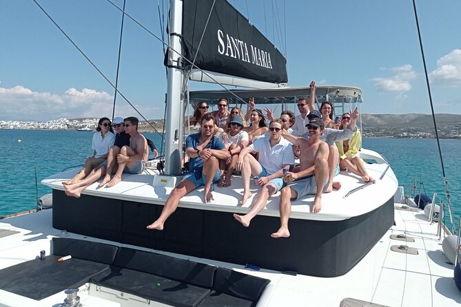 Catamaran Experience Naxos , all inclunding - Lunch, Greek dishes, and an open drinks table