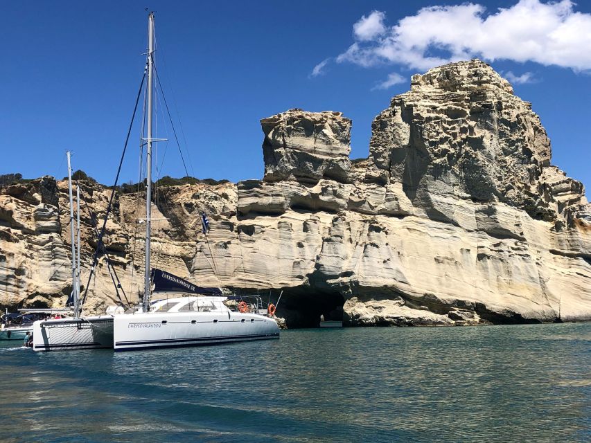 Catamaran Full Day Cruise - The return past Kimolos and Glaronisia